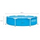 Каркасний басейн Intex Metal Frame Pool 244×51 см, круглий басейн 1828 л для дітей та сім'ї, басейн для дачі та двору