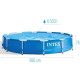 Каркасний басейн Intex 366×76 см Metal Frame Pool, круглий басейн для дачі та двору, сімейний басейн 6503 л
