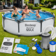 Каркасний басейн Bestway Steel Pro MAX 56408, 305×76 см, круглий, 4678 л, з фільтр-насосом 1250 л/год