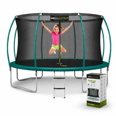 Батут WellActive 374 см (12 FT) до 150 кг з внутрішньою захисною сіткою, драбинкою та посиленим каркасом