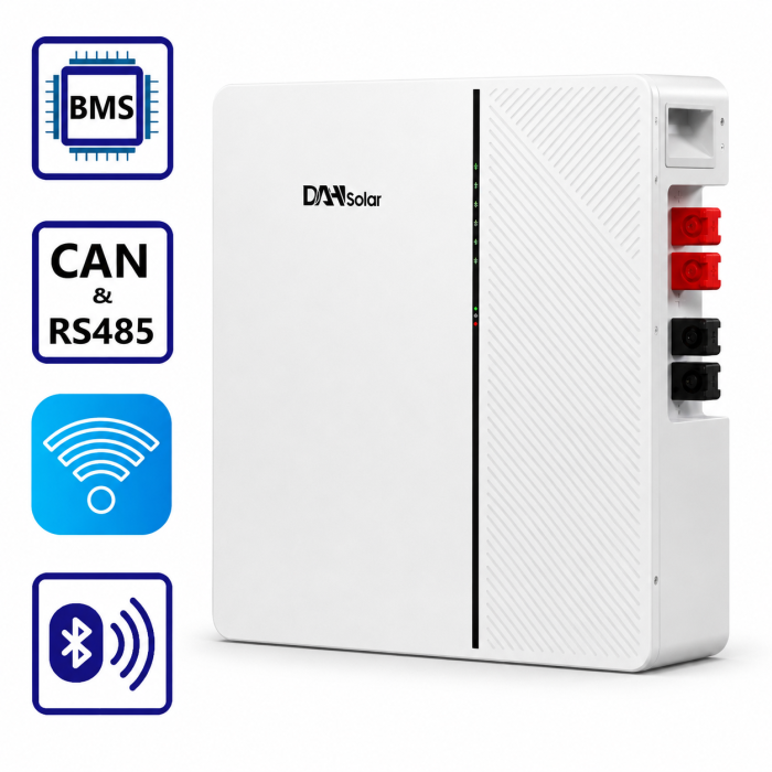 6.2 кВт Anenji Wi-Fi + DAH Solar LiFePO₄ 51.2V 100Ah (5.12 кВт·год) — комплект резервного живлення, гібридний інвертор, UPS, для будинку, квартири, сонячних панелей і генератора