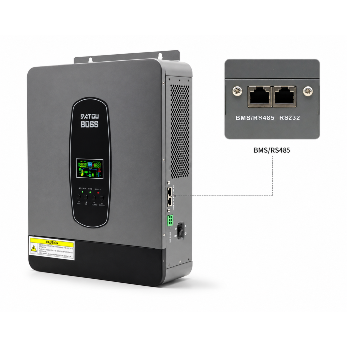 Комплект резервного живлення 3.3 кВт Datouboss 24В + 2× LiFePO4 EASUN POWER 12V 100Ah 2,56 кВт·год, для дому, квартири, котла та ДБЖ