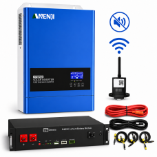 Комплект резервного живлення Anenji 6,2 кВт 48В + LiFePO₄ Dyness B4850 2,4 кВт·год, Wi-Fi, MPPT 120А, для дому