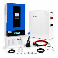 Комплект: Гібридний інвертор EASUN 6.2 кВт 48В +Акумулятор DAH Solar 5,12 кВт, Wi-Fi/Bluetooth, настінний/підлоговий