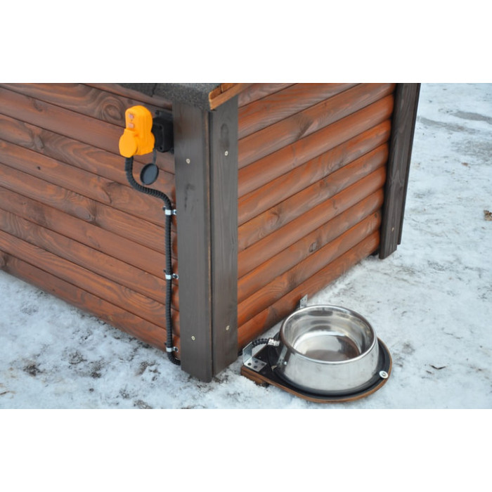 Миска з підігрівом для тварин, поїлка для собак, кішок на вулицю, із нержавіючої сталі, 2,5 л.