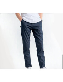 Чоловічі штани, синій в білу полоску, 30