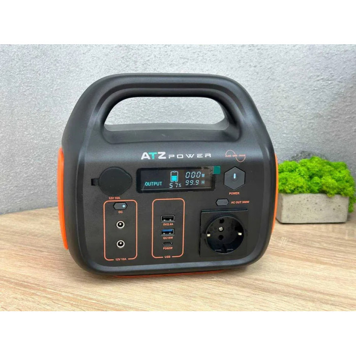 Зарядна станція ATZ Power 600/300 Вт портативна, електростанція для дому