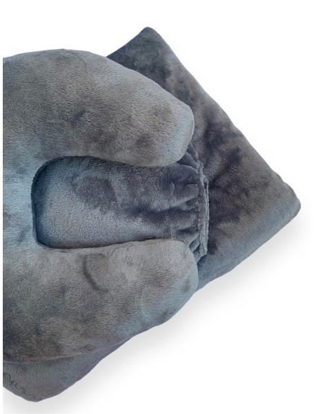 Набір 1 темно-сірий: подушка і чохол (плюш), фото 8