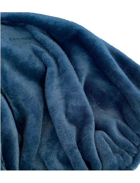 Набір 3 синій: чохол, плед і подушка (плюш), фото 8