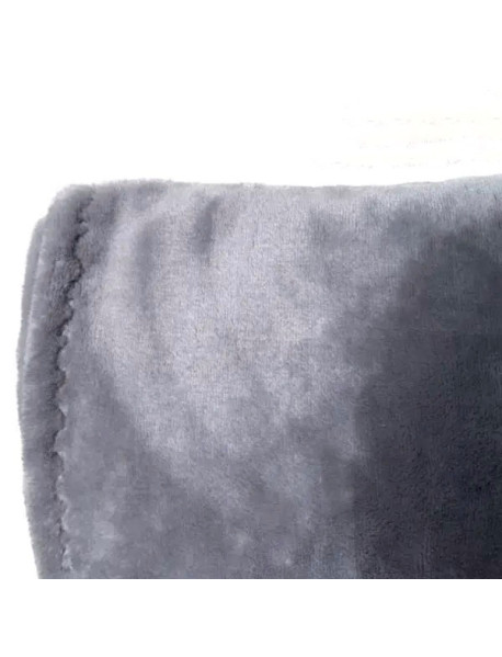 Набір 3 сірий: подушка+чохол+плед (плюш), фото 6